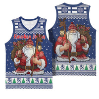 Funny Finland Christmas Basketball Jersey Hauskaa Joulua Joulupukki - Wonder Print Shop