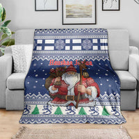 Funny Finland Christmas Blanket Hauskaa Joulua Joulupukki - Wonder Print Shop