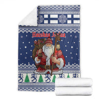 Funny Finland Christmas Blanket Hauskaa Joulua Joulupukki - Wonder Print Shop