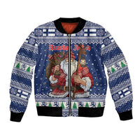 Funny Finland Christmas Bomber Jacket Hauskaa Joulua Joulupukki - Wonder Print Shop
