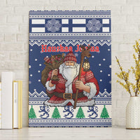 Funny Finland Christmas Canvas Wall Art Hauskaa Joulua Joulupukki - Wonder Print Shop