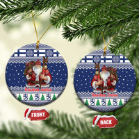 Funny Finland Christmas Ceramic Ornament Hauskaa Joulua Joulupukki - Wonder Print Shop