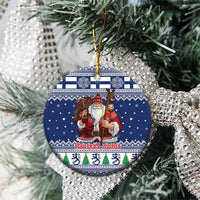 Funny Finland Christmas Ceramic Ornament Hauskaa Joulua Joulupukki - Wonder Print Shop