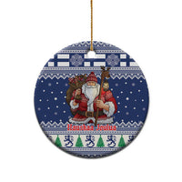Funny Finland Christmas Ceramic Ornament Hauskaa Joulua Joulupukki - Wonder Print Shop