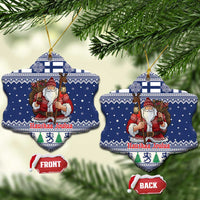 Funny Finland Christmas Ceramic Ornament Hauskaa Joulua Joulupukki - Wonder Print Shop