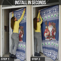 Funny Finland Christmas Door Cover Hauskaa Joulua Joulupukki - Wonder Print Shop