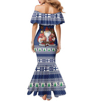 Funny Finland Christmas Family Matching Mermaid Dress and Hawaiian Shirt Hauskaa Joulua Joulupukki - Wonder Print Shop