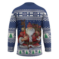 Funny Finland Christmas Hockey Jersey Hauskaa Joulua Joulupukki - Wonder Print Shop