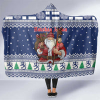 Funny Finland Christmas Hooded Blanket Hauskaa Joulua Joulupukki - Wonder Print Shop
