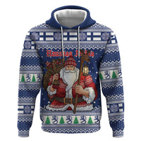 Funny Finland Christmas Hoodie Hauskaa Joulua Joulupukki - Wonder Print Shop