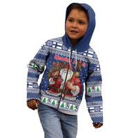 Funny Finland Christmas Kid Hoodie Hauskaa Joulua Joulupukki - Wonder Print Shop