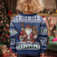 Funny Finland Christmas Kid Ugly Christmas Sweater Hauskaa Joulua Joulupukki - Wonder Print Shop