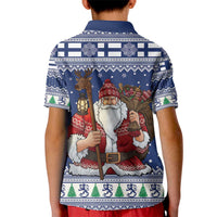 Funny Finland Christmas Kid Polo Shirt Hauskaa Joulua Joulupukki - Wonder Print Shop