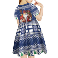 Funny Finland Christmas Kid Short Sleeve Dress Hauskaa Joulua Joulupukki - Wonder Print Shop