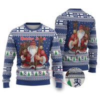 Funny Finland Christmas Ugly Christmas Sweater Hauskaa Joulua Joulupukki - Wonder Print Shop