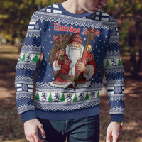 Funny Finland Christmas Ugly Christmas Sweater Hauskaa Joulua Joulupukki - Wonder Print Shop