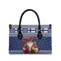 Funny Finland Christmas Leather Bag Hauskaa Joulua Joulupukki - Wonder Print Shop