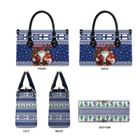 Funny Finland Christmas Leather Bag Hauskaa Joulua Joulupukki - Wonder Print Shop