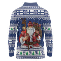 Funny Finland Christmas Long Sleeve Polo Shirt Hauskaa Joulua Joulupukki - Wonder Print Shop
