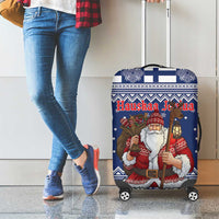 Funny Finland Christmas Luggage Cover Hauskaa Joulua Joulupukki - Wonder Print Shop