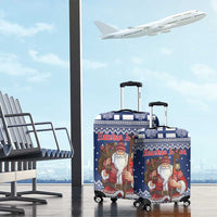 Funny Finland Christmas Luggage Cover Hauskaa Joulua Joulupukki - Wonder Print Shop