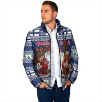 Funny Finland Christmas Padded Jacket Hauskaa Joulua Joulupukki - Wonder Print Shop