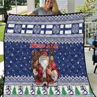Funny Finland Christmas Quilt Hauskaa Joulua Joulupukki - Wonder Print Shop