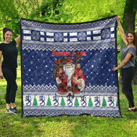 Funny Finland Christmas Quilt Hauskaa Joulua Joulupukki - Wonder Print Shop