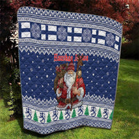 Funny Finland Christmas Quilt Hauskaa Joulua Joulupukki - Wonder Print Shop