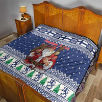 Funny Finland Christmas Quilt Hauskaa Joulua Joulupukki - Wonder Print Shop