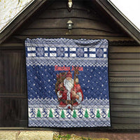 Funny Finland Christmas Quilt Hauskaa Joulua Joulupukki - Wonder Print Shop