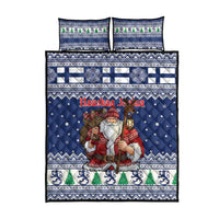 Funny Finland Christmas Quilt Bed Set Hauskaa Joulua Joulupukki - Wonder Print Shop