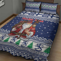 Funny Finland Christmas Quilt Bed Set Hauskaa Joulua Joulupukki - Wonder Print Shop