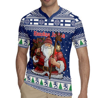 Funny Finland Christmas Rugby Jersey Hauskaa Joulua Joulupukki - Wonder Print Shop