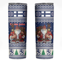 Funny Finland Christmas Skinny Tumbler Hauskaa Joulua Joulupukki - Wonder Print Shop