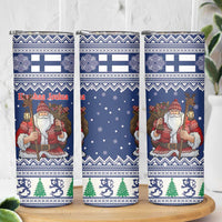 Funny Finland Christmas Skinny Tumbler Hauskaa Joulua Joulupukki - Wonder Print Shop
