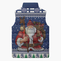 Funny Finland Christmas Sleeveless Puffer Jacket Hauskaa Joulua Joulupukki - Wonder Print Shop