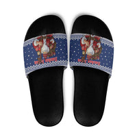 Funny Finland Christmas Slide Sandals Hauskaa Joulua Joulupukki - Wonder Print Shop