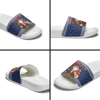 Funny Finland Christmas Slide Sandals Hauskaa Joulua Joulupukki - Wonder Print Shop