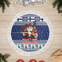 Funny Finland Christmas Tree Skirt Hauskaa Joulua Joulupukki - Wonder Print Shop