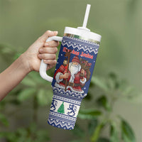 Funny Finland Christmas Tumbler With Handle Hauskaa Joulua Joulupukki - Wonder Print Shop