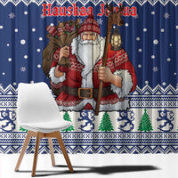 Funny Finland Christmas Window Curtain Hauskaa Joulua Joulupukki - Wonder Print Shop