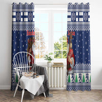 Funny Finland Christmas Window Curtain Hauskaa Joulua Joulupukki - Wonder Print Shop