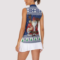 Funny Finland Christmas Women Sleeveless Polo Shirt Hauskaa Joulua Joulupukki - Wonder Print Shop