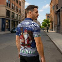 Funny Finland Christmas Zipper Polo Shirt Hauskaa Joulua Joulupukki - Wonder Print Shop