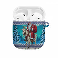 Finland Joulupukki Christmas AirPods Case Riding the Yule Goat - Wonder Print Shop