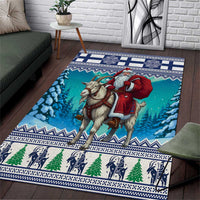 Finland Joulupukki Christmas Area Rug Riding the Yule Goat - Wonder Print Shop
