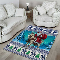 Finland Joulupukki Christmas Area Rug Riding the Yule Goat - Wonder Print Shop