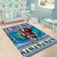 Finland Joulupukki Christmas Area Rug Riding the Yule Goat - Wonder Print Shop