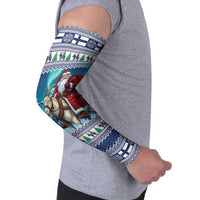 Finland Joulupukki Christmas Arm Sleeves Riding the Yule Goat - Wonder Print Shop